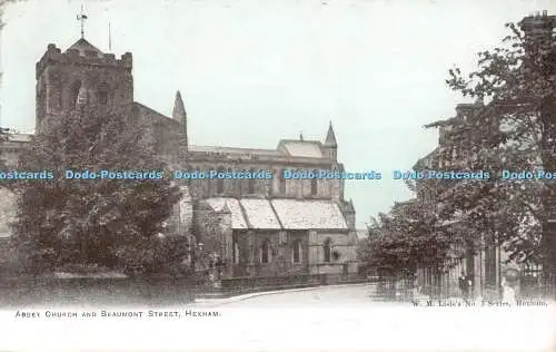 R549289 Hexham Abbey Church and Beaumont Street W M Lisle No 3 Series 1906