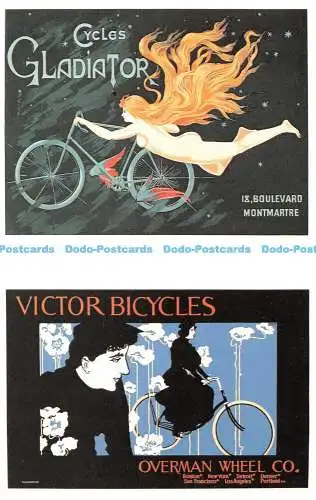 R541822 Cycles Gladiator Victor Bicycles Dalkeith Classic Poster Card P 74 Massi