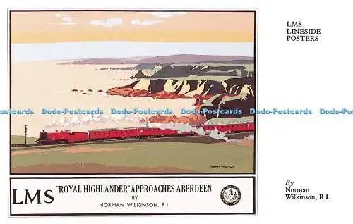 R542948 L M S Lineside Poster Royal Highlander Approaches Aberdeen Norman Wilki