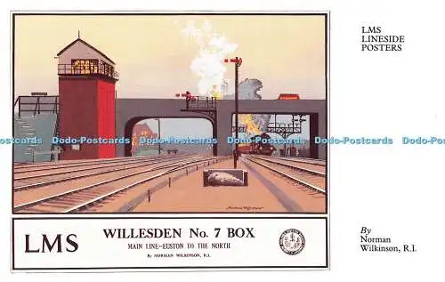 R542949 L M S Lineside Poster Willesden No 7 Box Norman Wilkinson Dalkeith Pict