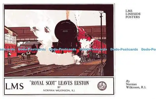 R542950 L M S Lineside Poster Royal Scot Leaves Euston Norman Wilkinson Dalkeit