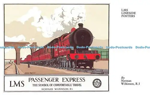 R542952 L M S Lineside Poster Passenger Express Norman Wilkinson Dalkeith Pictu