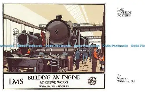 R542953 L M S Lineside Poster Building an Engine At Crewe Work Norman Wilkinson