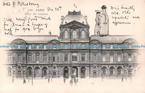 R547278 109 Paris Cour du Louvre 1903