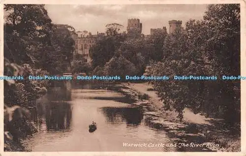 R547308 Warwick Castle and River Avon M and L National Series 1948