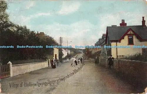 R549360 Village of Llanfair North Wales Postkarte englische Marke