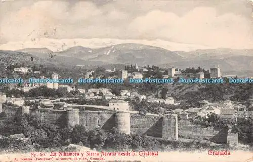 R549409 Granada La Alhambra y Sierra Nevada Desde S Cristobal A Linares No 50