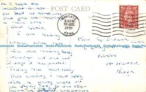 R549482 Westgate on Sea The Gardens A H and S Paragon Series 1951