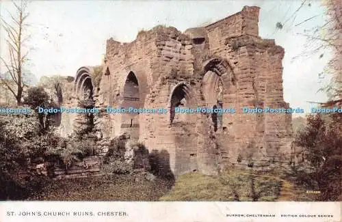 R545591 St Johns Church Ruins Chester Burrow Cheltenham British Colour Series 19