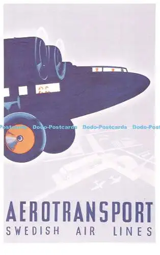 R542055 Aerotransport Swedish Air Lines Dalkeith Classic Poster Card No P 58 193