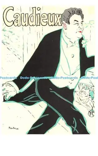 R542063 Caudieux Dalkeith Classic Poster Card No P 50 Henri de Toulouse Lautrec