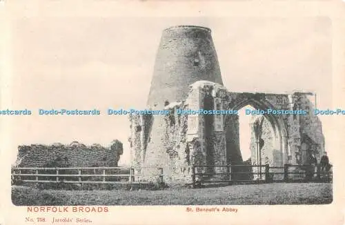 R547522 Norfolk Broads St Bennett Abbey Jarrold Serie Nr 758