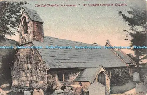 R545740 Old Church of St Lawrence I W Smallest Church in England JWS 772 J Welch