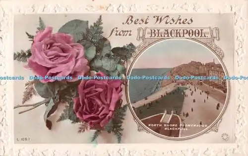 R543292 Beste Wünsche von Blackpool North Shore Promenade The Corona Publishing R