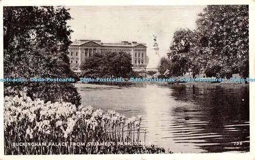 R543323 London Buckingham Palace From St James Park 1949