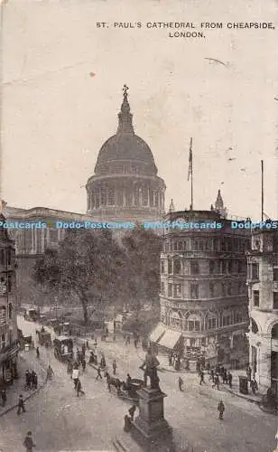 R549703 London St Paul Cathedral From Cheapside The Auto Photo Series 1908