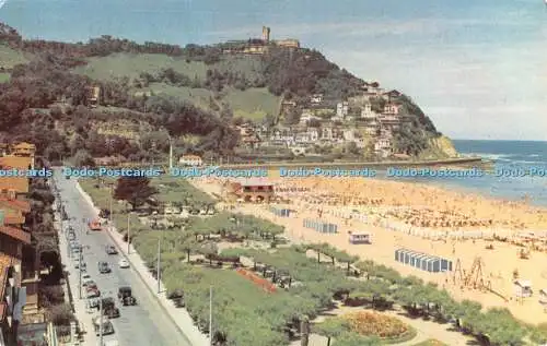 R547647 San Sebastian Ondaretta Beach and Igueldo Mountain Manipel Rtro