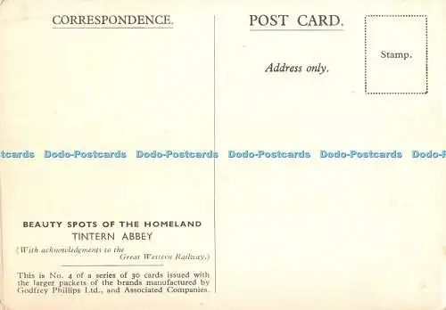 R547659 Tintern Abbey Beauty Spots of the Homeland Godfrey Phillips No 4