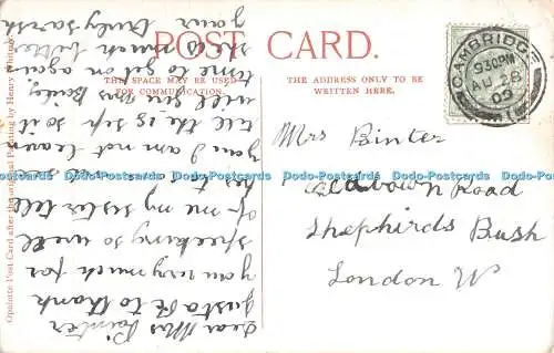 R549728 On Guard Opalette Postkarte nach dem Bemalen von Henry Whitroy