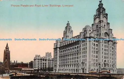 R545832 68482 Princes Parade and Royal Liver Buildings Liverpool Valentines Seri