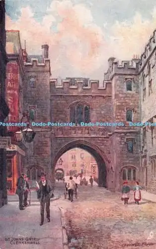 R549745 Clerkenwell St Johns Gate Old London Gateways Tuck Oilette No 6257