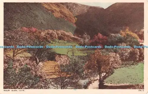 R543381 Sulby Glen Fotogravur Postkarte