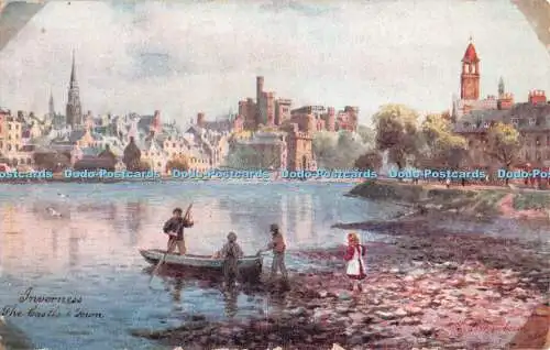 R543382 Inverness The Castle and Town Bonnie Scotland Tuck Oilette No 7677