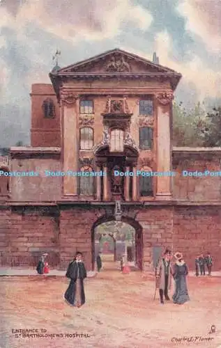 R549749 Eingang zum St Bartholomew Hospital Old London Gateway Tuck Oilette Nr. 6