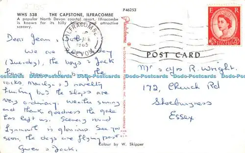 R545854 WHS 538 Capstone Ilfracombe W Skipper Plastichrome 1965 Farbbild Pu
