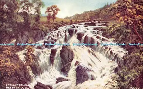 R543399 Bettwsy Coed Swallow Falls Valentine Art Farbe Edward H Th Thompson