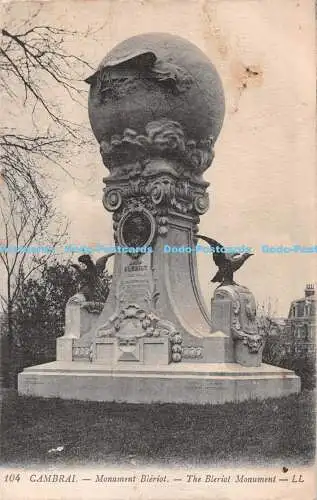 R549877 Cambrai Monument Bleriot LL 104