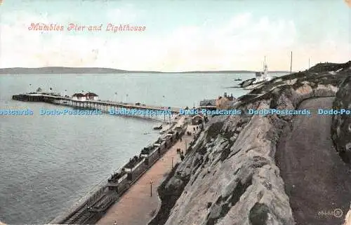 R547835 Mumbles Pier and Lighthouse Valentines Serie 1907