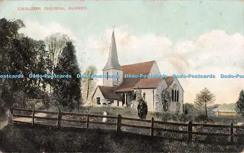 R543528 Chaldon Church Surrey Fields Surrey Serie Nr. 297 W A F 1906