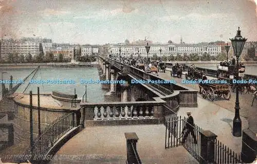 R543588 Waterloo Bridge and Somerset House London P P and P