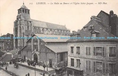 R549962 Lisieux Le Halle au Beurre et l Eglise Saint Jacques ND Phot