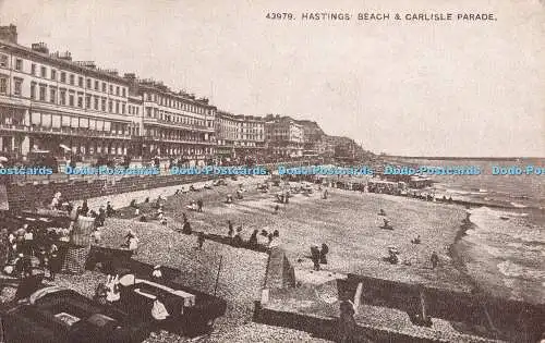 R543613 43979 Hastings Beach and Carlisle Parade Sepiatone Series Photochrom