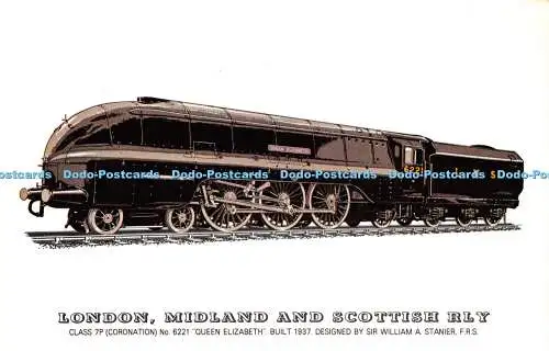 R543617 London Midland and Scottish Rly Class 7P No 6221 Queen Elizabeth 1937 Si