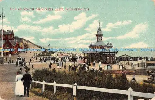 R547990 Bournemouth Pier Approach from West Cliff 1915