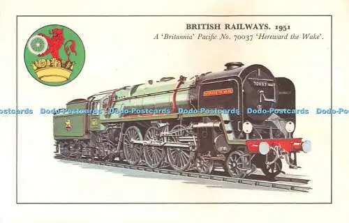 R543692 British Railways 1951 A Britannia Pacific No 70037 Hereward Wake Colourm