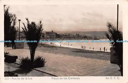 R543732 203 Puerto de la Luz Playa de las Canteras D E C 1954