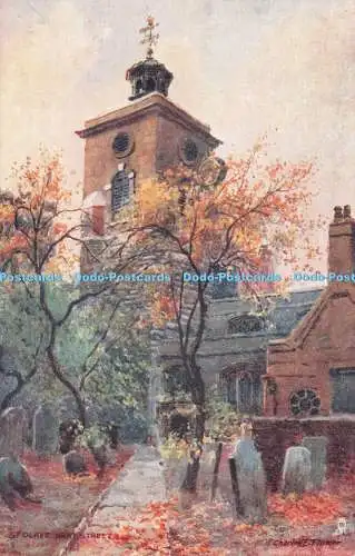 R548049 St Olaves Church Old London Churches Tuck Oilette No 6258