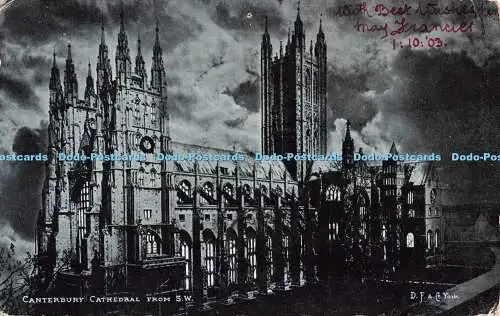 R550291 Canterbury Cathedral from S W D F Delittle Fenwick 1903