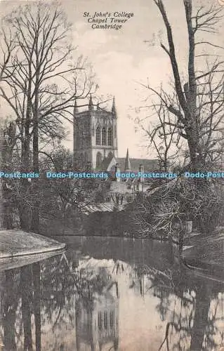 R546444 Cambridge St John College Chapel Tower 1926