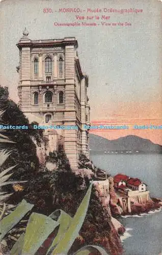 R548326 830 Monaco Musee Oceanographique Vue sur la Mer Oceanographie Museum Vie