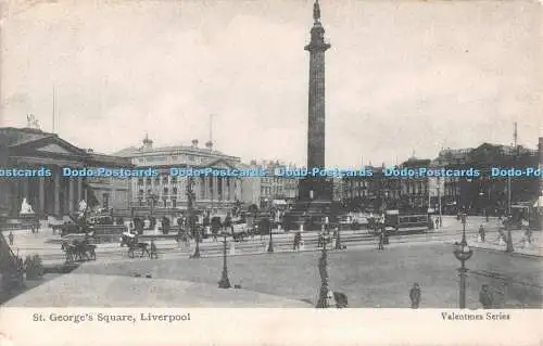 R550427 St Georges Square Liverpool Valentines Serie 1904