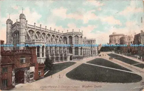 R550437 Lower Ward and St Georges Chapel Windsor Castle Friths Series 1917