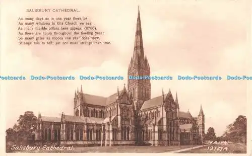 R546560 Salisbury Cathedral F Frith Postkarte