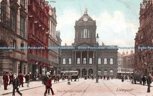 R546565 Liverpool Town Hall and Castle St F Hartmann 1903