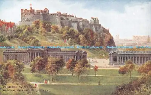 R546567 Edinburgh Castle and National Gallery of Scotland Valentine Art Farbe B