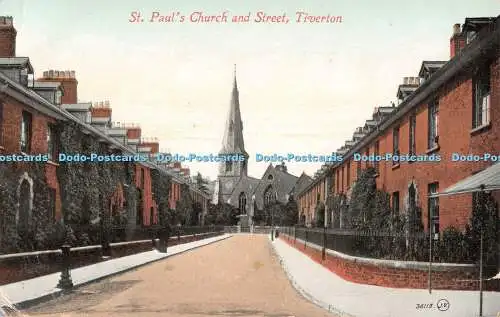 R550493 36115 St Pauls Church and Street Tiverton Valentines Serie